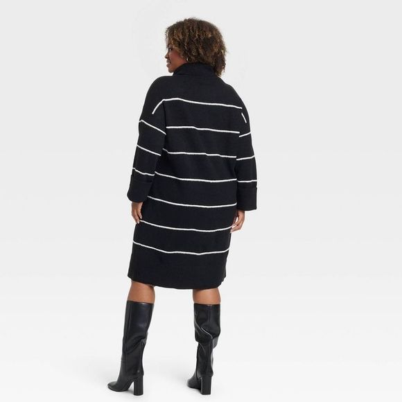 NWT Striped Sweater Dress, Ava & Viv - Picture 2 of 3